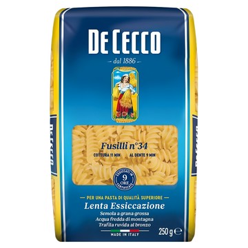 DE CECCO 得科 螺旋麵 NO.34  250g  1包
