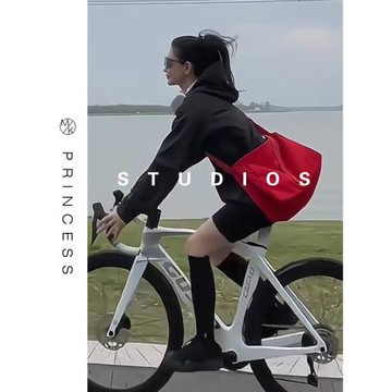 包包女健身運動休閑紅色帆布包