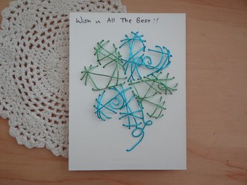 超觸感鋁線立體卡片~四葉幸運草lucky u!!