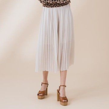 【YUTZUYA 優姿雅】百褶薄紗寬褲