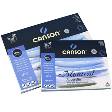 法國康頌CANSON夢法兒水彩本紙300g185g200g雙面紋理四面封膠寫生水彩速寫本手繪美術專業用中粗細紋水粉畫紙