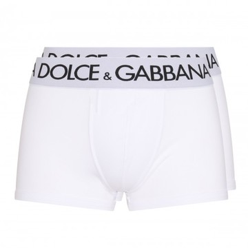 Dolce & Gabbana - White Cotton Boxers (set Of Two) 7