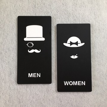 紳士淑女款壓克力更衣室 廁所標示牌 指示牌 歡迎牌 商業空間 開店必備 洗手間 萬用款
