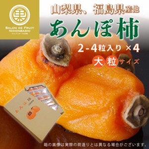 [予約 11月15日-12月15日の納品]  あんぽ柿 山梨県 福島県産他 干柿 干し柿 大粒 2-4粒×4 柿 冬ギフト お歳暮 御歳暮