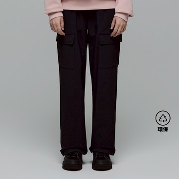 女裝 ARCHELON 平織寬版運動長褲 - 炭黑色