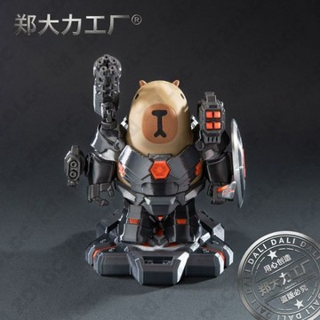 臺現免運✈️鄭大力工廠夏季新品 鐵豚俠黑武士版 大力豚 卡皮巴拉 磁吸潮玩公仔 水豚魯擺件 動漫周邊禮物