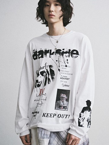 Bizarre Artwork L/S T-shirt_White
