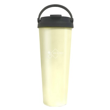FUJI-GRACE 富士雅麗 陶瓷噴層手提保溫杯  暖鵝黃  700ml  1個