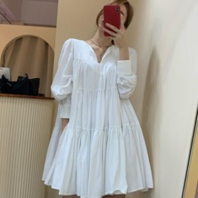 Vネック白ワンピースの通販 1 597件の検索結果 Lineショッピング