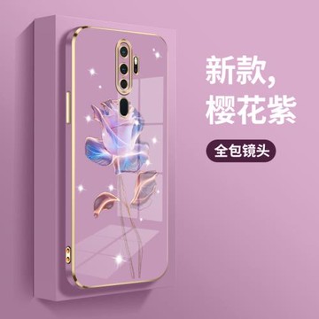 適用OPPOA9x手機殼oppoa5新款電鍍軟殼OPPOA11X網紅oppoa11男女PCHM30防摔PBBM00時尚OPPOA7x簡約潮紫藍玫瑰