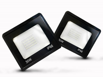 Kiss Quiet 質感黑(白光/黄光)30W LED投射燈全電壓探照燈-1入