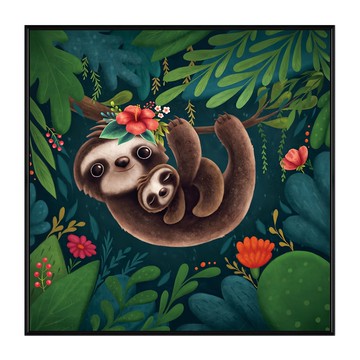 Boluo 菠蘿選畫所 懶慢親子 ANCA6614G  60 x 60cm  金色