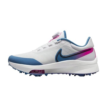 NIKE 耐吉 GOLF 男款 GOLF AIR ZOOM INFINITY TOUR NEXT BOA 高爾夫球鞋 DJ5590-100  白色 + 藍色  26cm