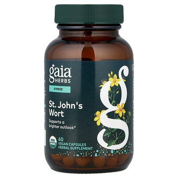 Gaia Herbs, 聖約翰草，60 粒全素膠囊（每粒膠囊 333 毫克）