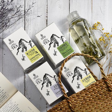 【特惠組合】時尚冷泡茶組 - 4種舒壓茶+六角冷泡瓶 (2種組合)