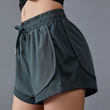 瑜伽跑步褲夏季運動短褲女速干透氣三分性感健身褲大碼寬松防走光