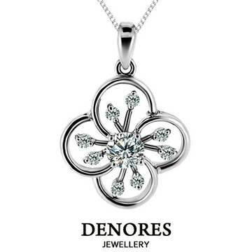 DENORES 美的經典0.30克拉八心八箭美鑽鍊