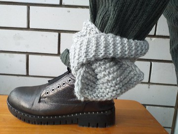 腿部手工編織圍巾 與盧勒克斯