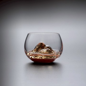 日式玻璃觀山茶杯主人杯品茗杯單杯功夫茶具家用小號喝茶杯子酒杯