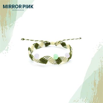 【MIRROR 皇宣緣】春草翡翠蠟線手鍊