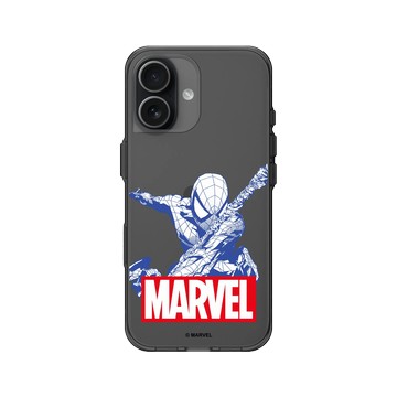 iPhone 17 Clear (相機按鈕) 酷墨灰 - 迪士尼-漫威 Marvel - 蜘蛛人-漫威Logo版