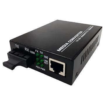 Neon 台灣霓虹 Gigabit 千兆網口轉SC單模雙芯光纖光電轉換器 包含兩個收發器和變壓器 全面配置  1台