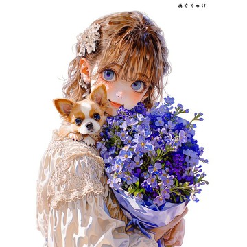 【4 月新款 3】07-120-0172 人物貼紙 春日女孩與動物