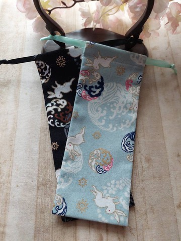 攏雲閣-燙金小兔簪袋收納袋