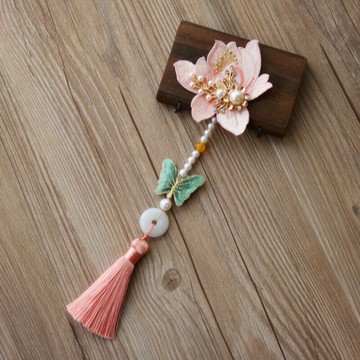 中國風原創胸針民族風刺繡花掛件復古中式旗袍壓襟流蘇別針掛件女