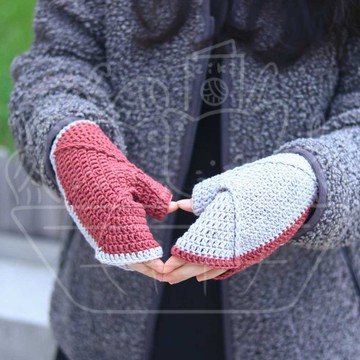 【影片教學+材料包】露指浮紋手套(DMC Woolly Yarn版)