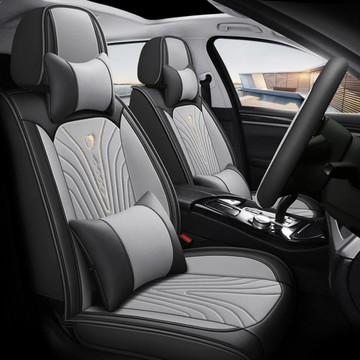 四季通用新款汽車坐墊全包圍座套透氣打孔皮座椅套專用春季車座墊
