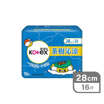 靠得住茶樹沁涼棉16片28cm(包裝隨機出貨)