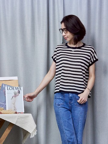 條紋控的心頭好♡怎麼搭都好看的針織衫