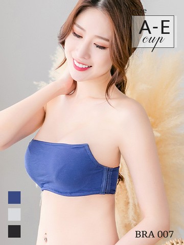 BRA007 【跳不掉】無肩帶平口niubra內衣套裝 3色