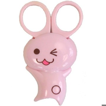 【毓秀堂】下村工業 安全剪刀(附磁鐵)-兔子