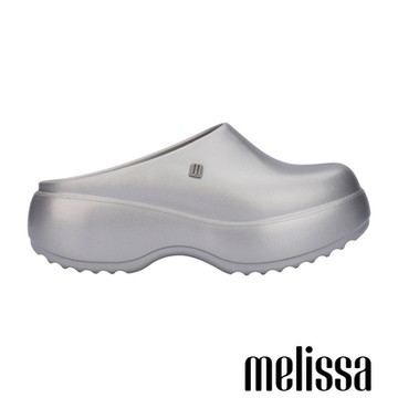 Melissa-前包雲朵厚底穆勒鞋-銀色