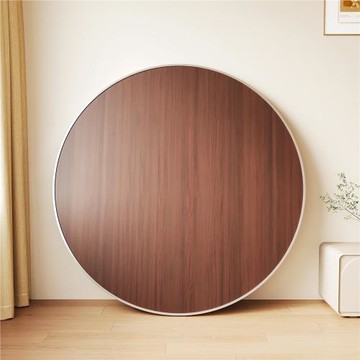 圓桌桌面板家用餐桌面板圓形桌板小桌板臺面板材帶轉盤單獨圓桌面
