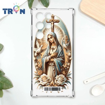 TRON 三星 S24 Ultra 聖母簡約風 四角防摔載具殼 軟殼 手機殼