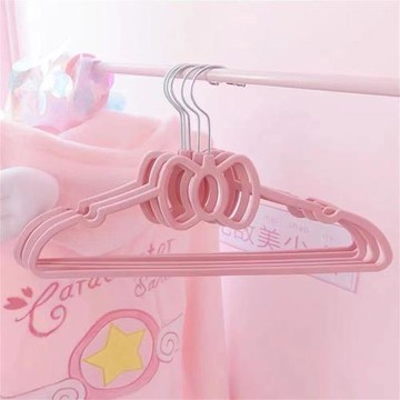 少女心粉色心形蝴蝶結塑料衣架 創意學生宿舍曬衣架可愛防滑衣撐