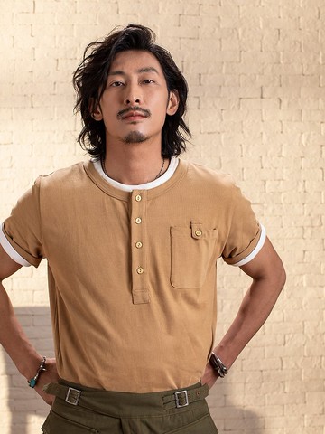 SOARIN美式絨感亨利領T-SHIRT(212T410)