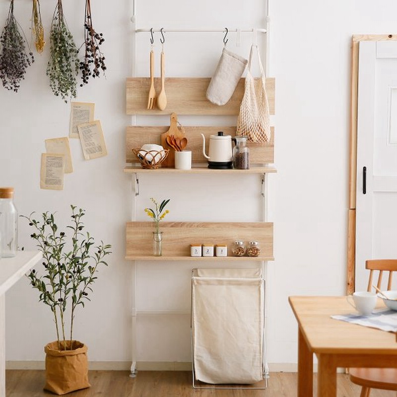 突っ張り 収納 おしゃれ つっぱり ラック 棚 2m以上 木製 幅80cm 幅60cm スリム 伸縮 玄関 リビング リモート テレワーク ロウヤ Lowya 通販 Lineポイント最大0 5 Get Lineショッピング