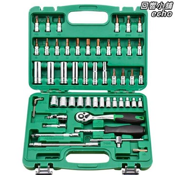 【汽修快拆】套筒扳手套裝 汽修工具 套筒工具 扳手工具 工具套裝 1/4小飛快速批頭 46件/53件可選 家用修車必備