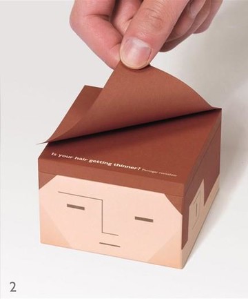 網紅便利貼留言紙立體便箋本個性。創意便箋搞笑發際線易撕便簽紙1入