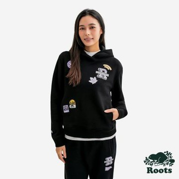 Roots女裝- HERITAGE 連帽上衣-黑色