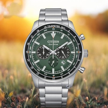 CITIZEN 星辰錶 光動能錶 計時腕錶 男錶 手錶 指針錶-CA4500-91X