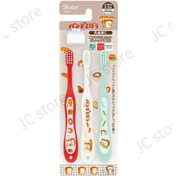 SKATER 3-5歲 麵包小偷 牙刷 3支一組 乳牙 兒童牙刷 パンどろぼう 柴田惠子 日本進口