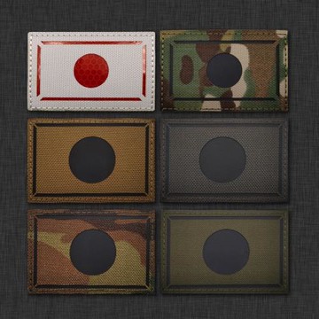 反光IR面料日本Japan旗幟臂章魔術貼士氣章背包貼補丁布貼徽章