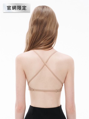 人氣追加 | 親膚短版多功能美背BRA TOP-卡其 | 官網限定