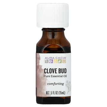 Aura Cacia, 純精油，丁香苞，0.5 液量盎司（15 毫升）