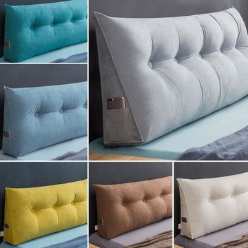 簡約床頭靠墊三角純色大靠背枕軟包可拆洗雙人榻榻米飄窗護腰昌震
